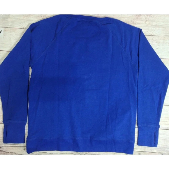 Cuffy's Of Cape Cod Pullover Sweatshirt Women's XL Blue Pockets Thumb Holes - Picture 2 of 8